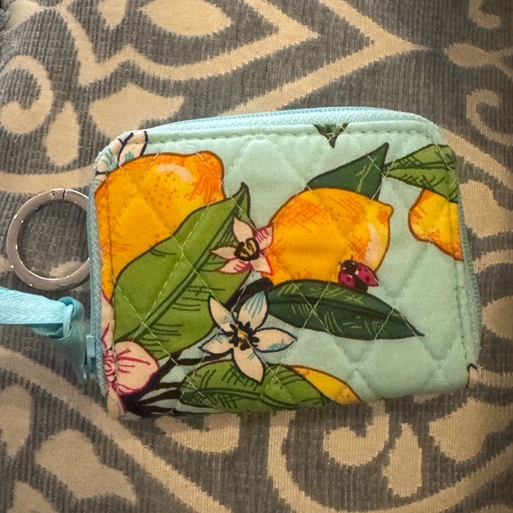 Vera Bradley RFID PETITE ZIP-AROUND WALLET in LEMON GROVE  print - Picture 2 of 3